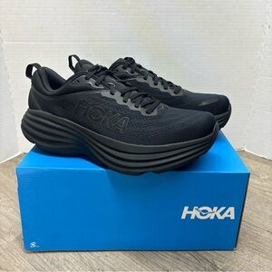 HOKA Men's Bondi 8.5 Black Lightweight Running Shoes 8.5D
